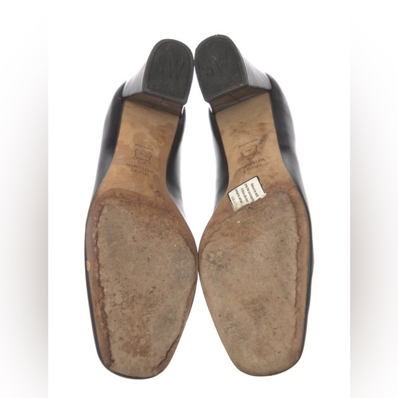 Stuart Weitzman square-toed leather heels size 8 - Picture 5 of 5